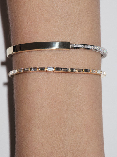 
            Angular Triad Diamond Bangle 1.70