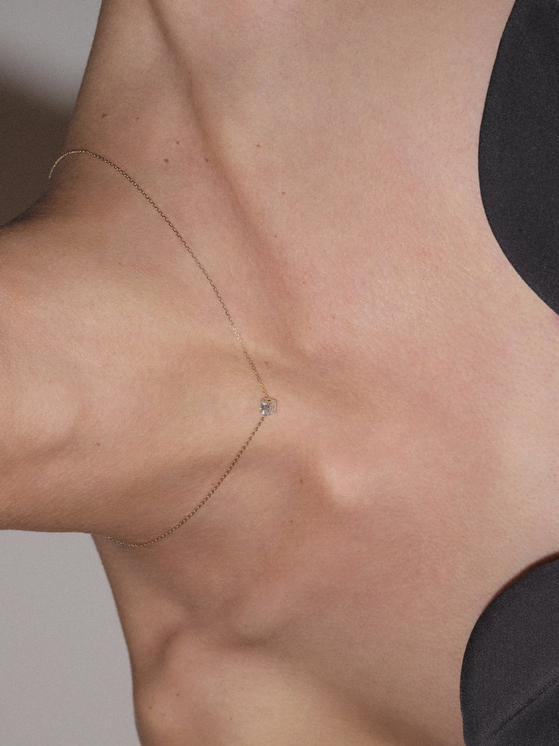 Diamond Cube Necklace 0.75