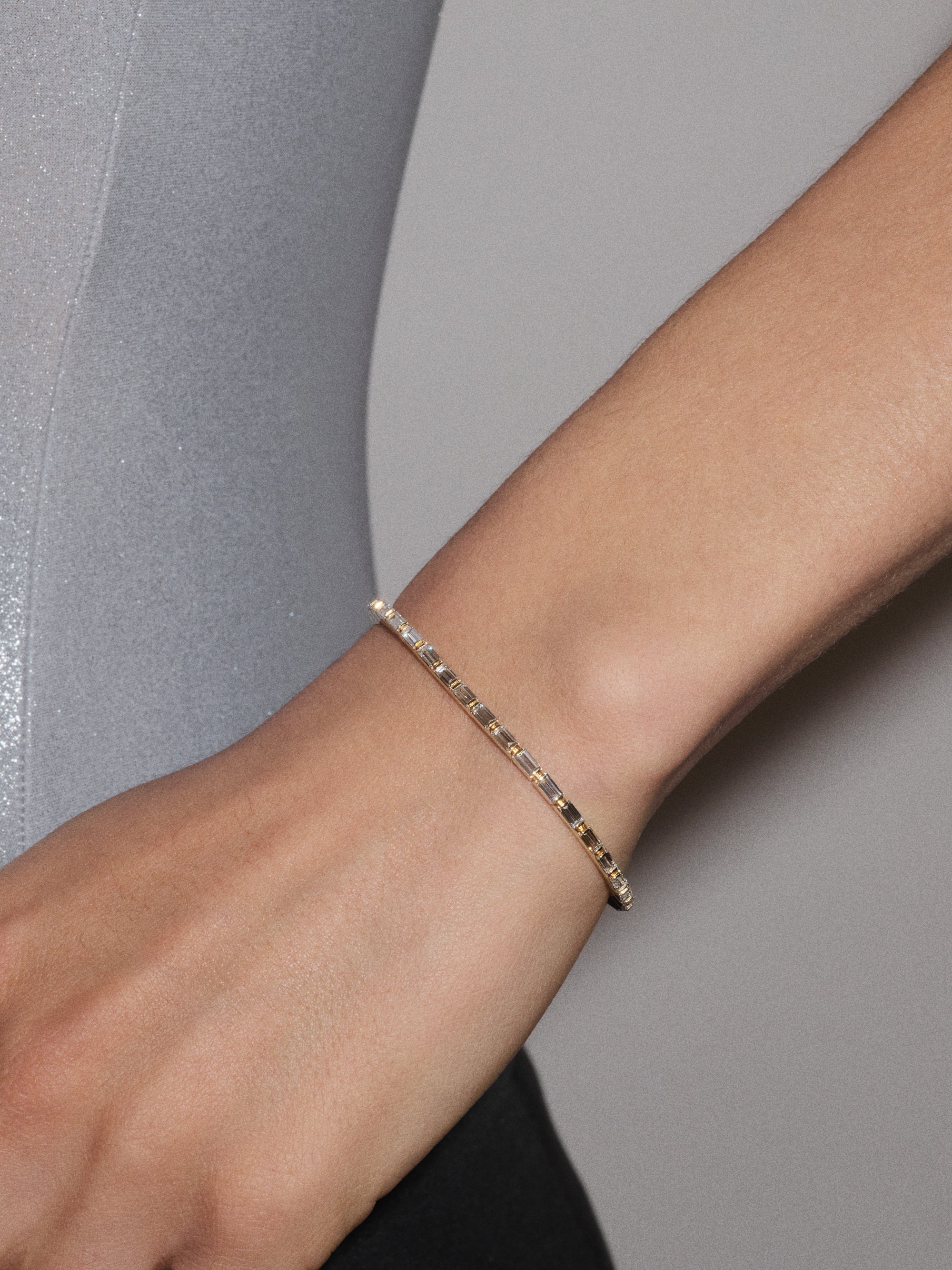
        Baguette Diamond Tennis Bracelet 3.90