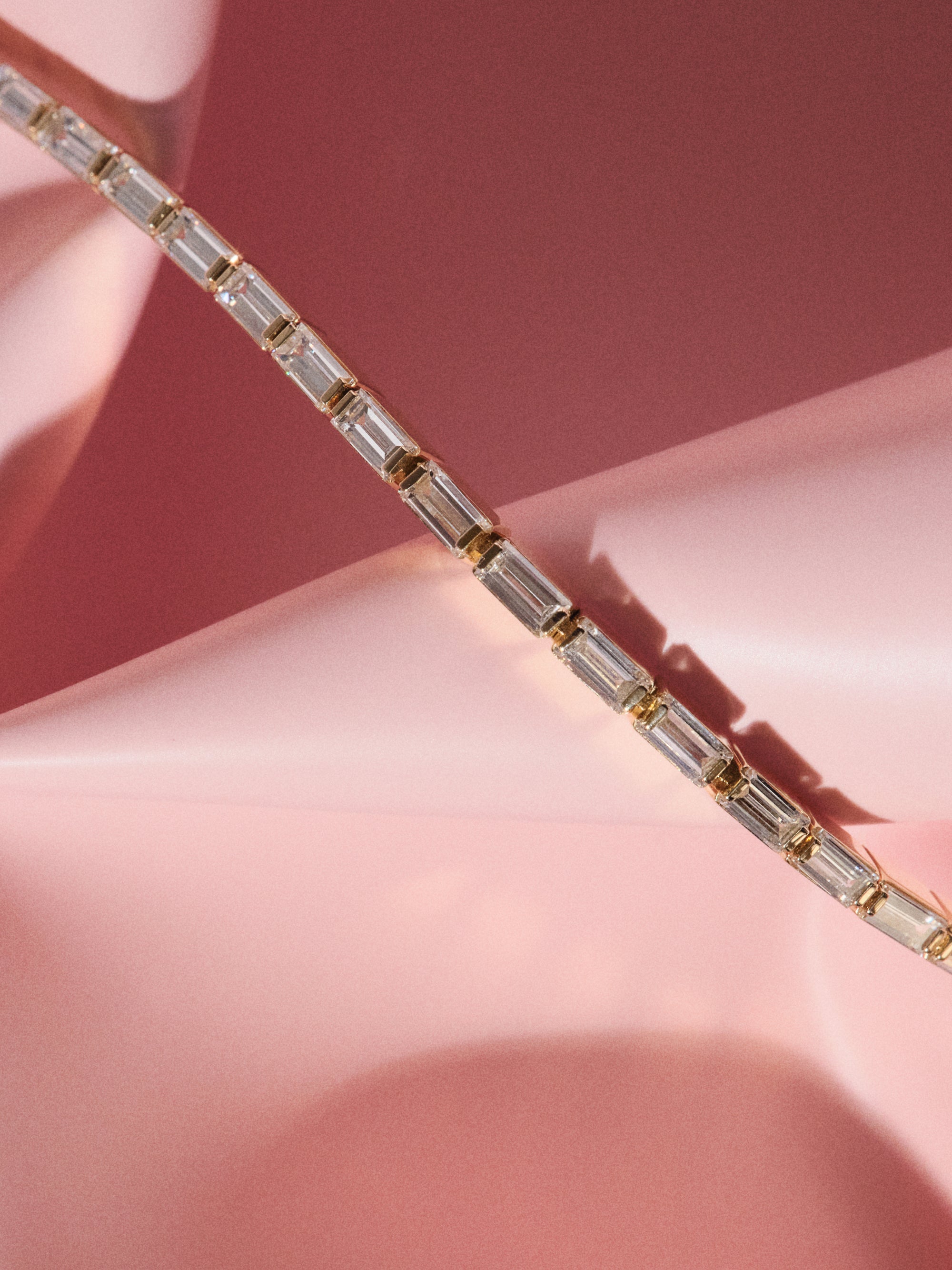 
        Baguette Diamond Tennis Bracelet 3.90