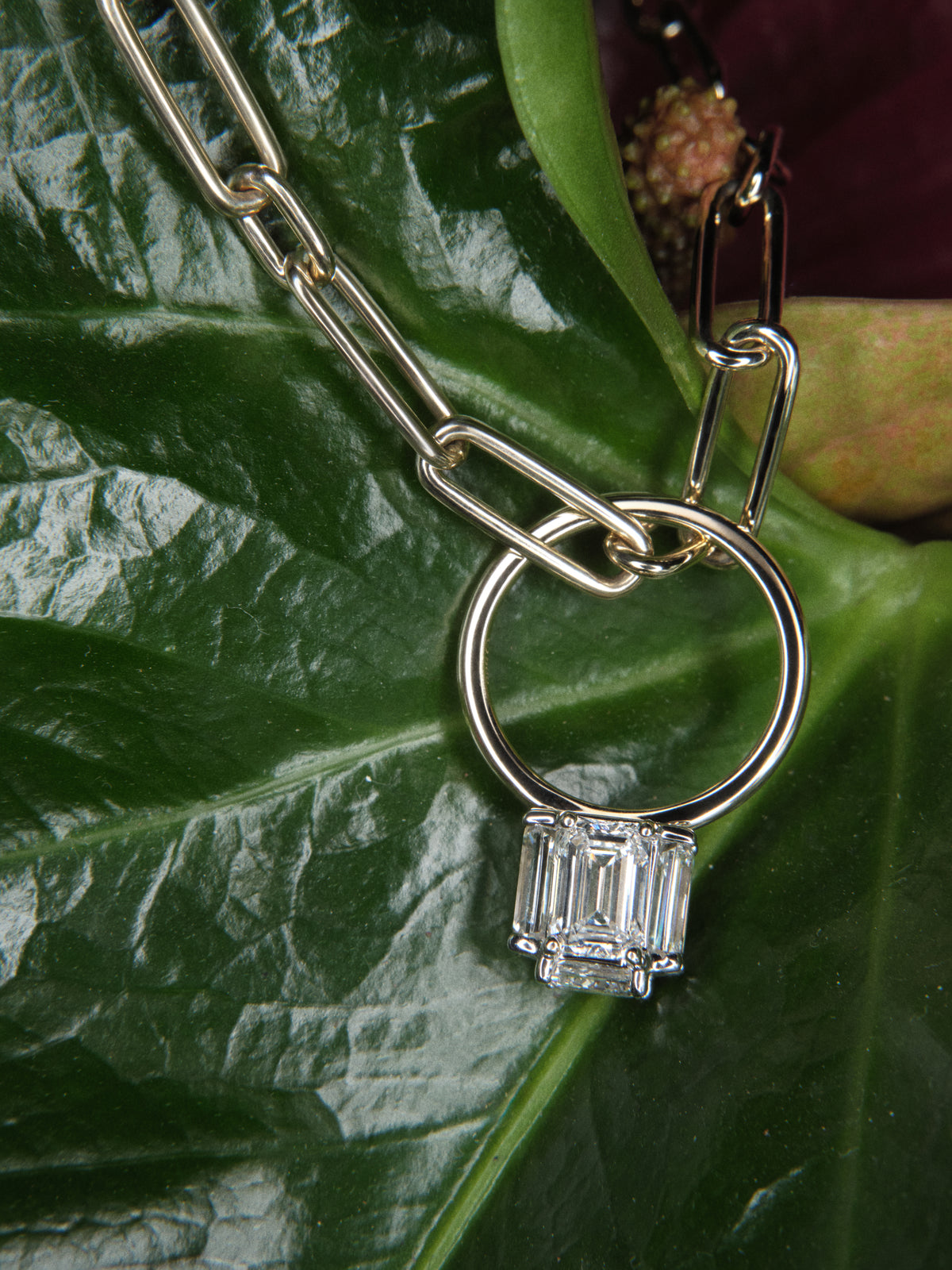 Diamond Cube Ring Pendant 5.38
