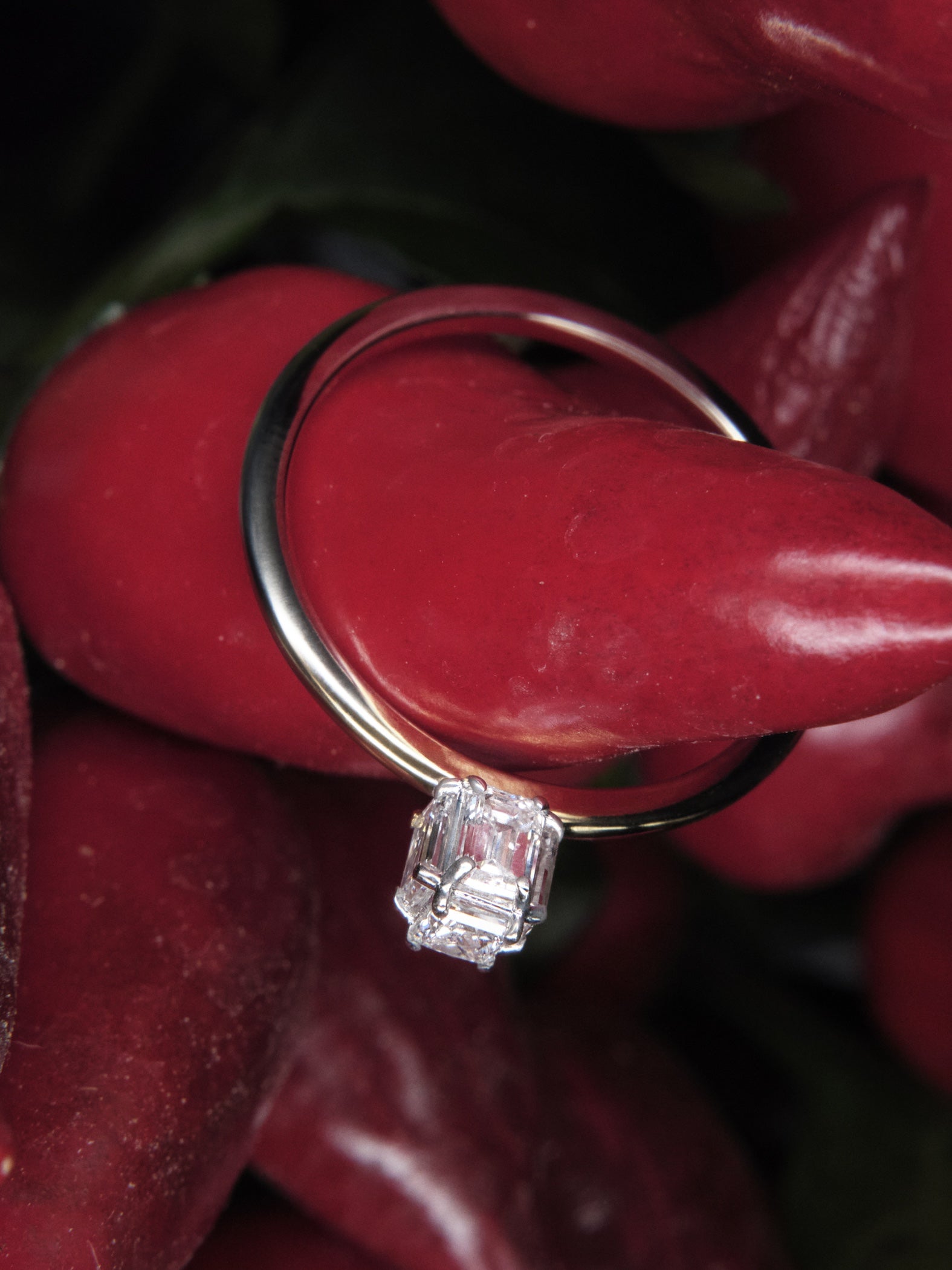 
        Diamond Cube Ring 0.65