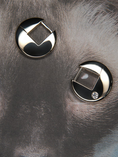 
            Gold Disc Diamond Earring 0.06