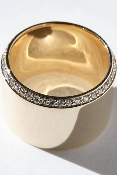 
            Gold Disc Diamond Band 0.40