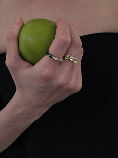 Gold Angular Triad Ring 0.00