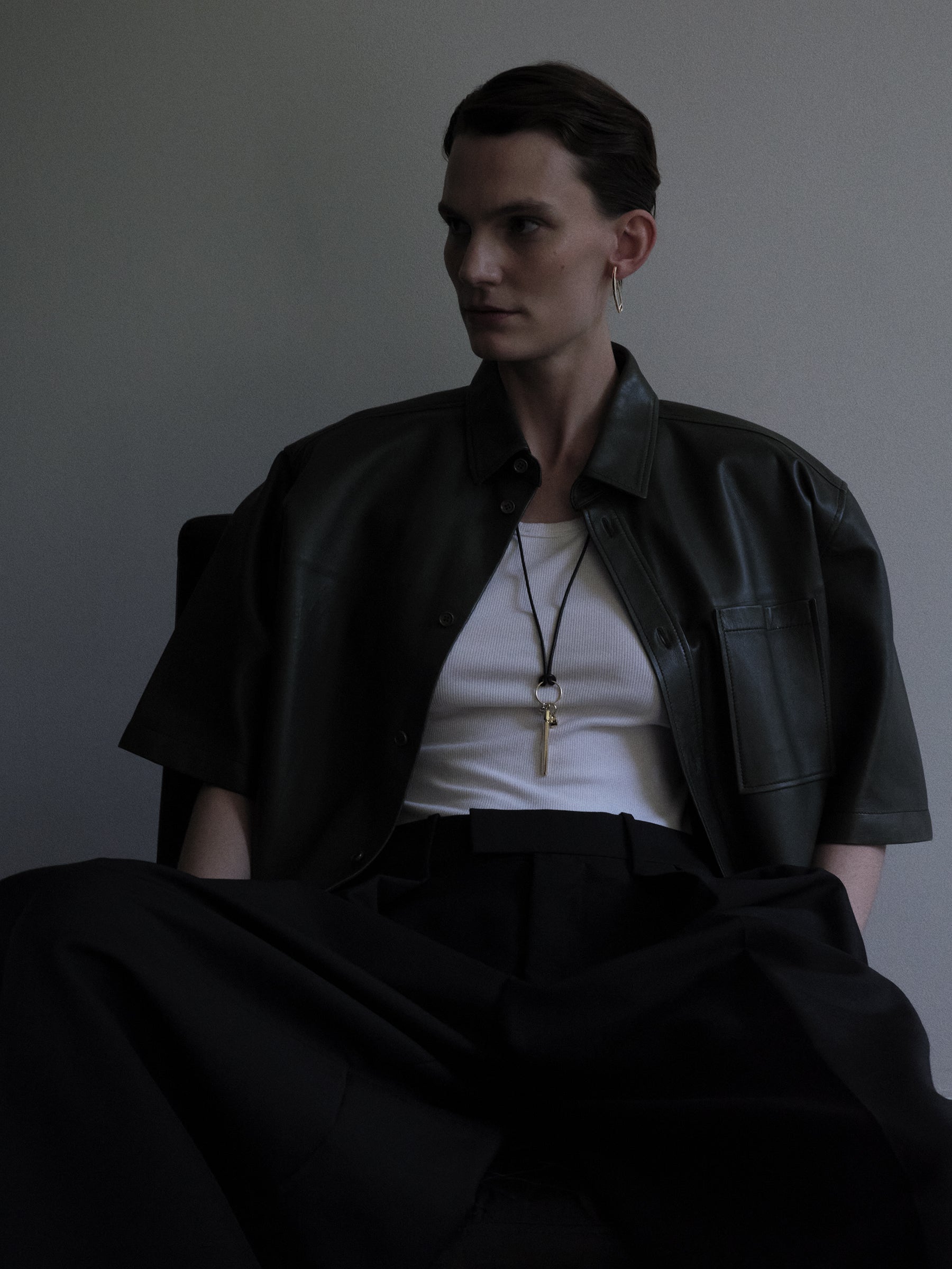 Leather Cord With Gold Caps 0.00