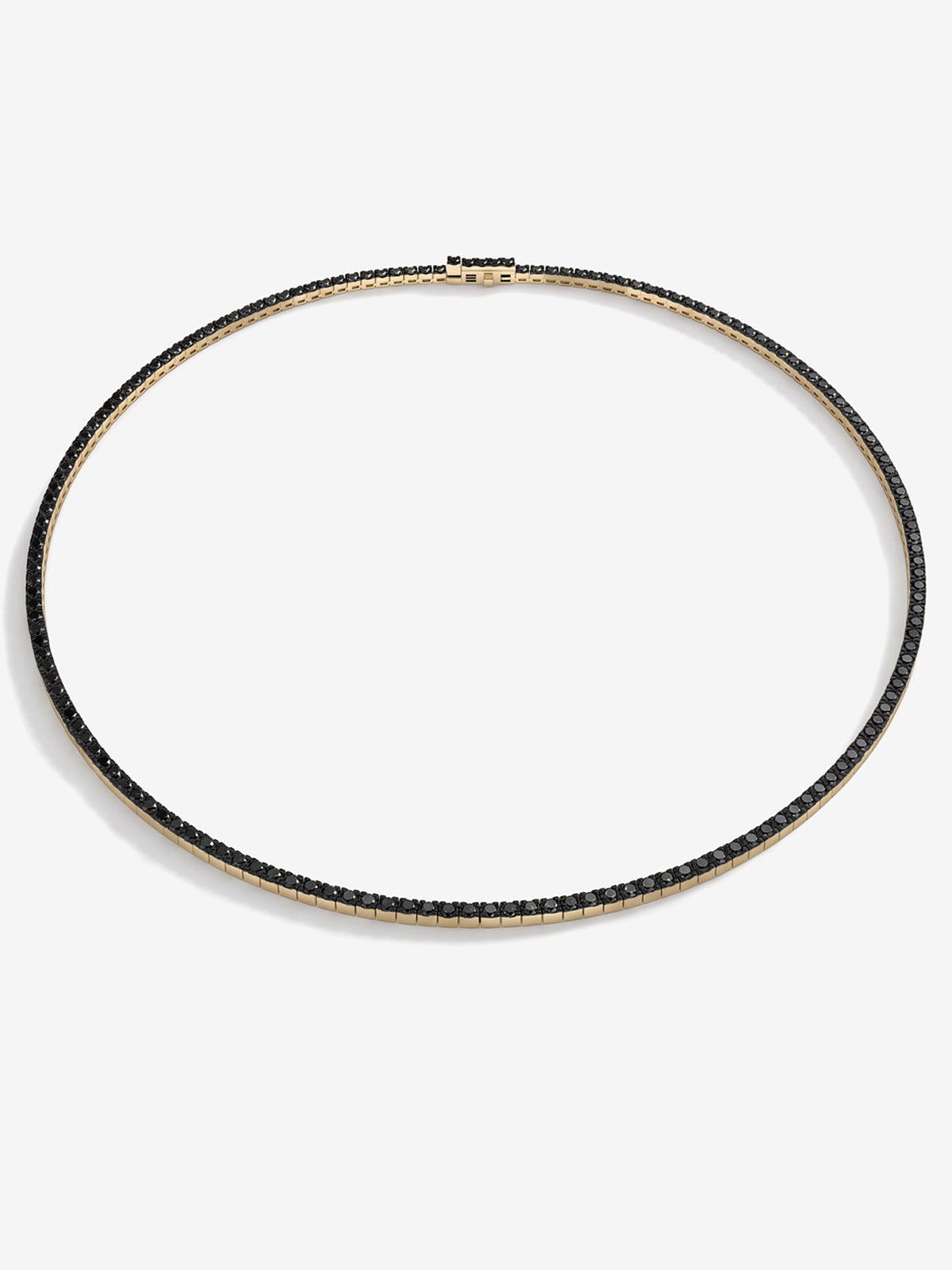 
        Black Diamond Tennis Necklace 7.25