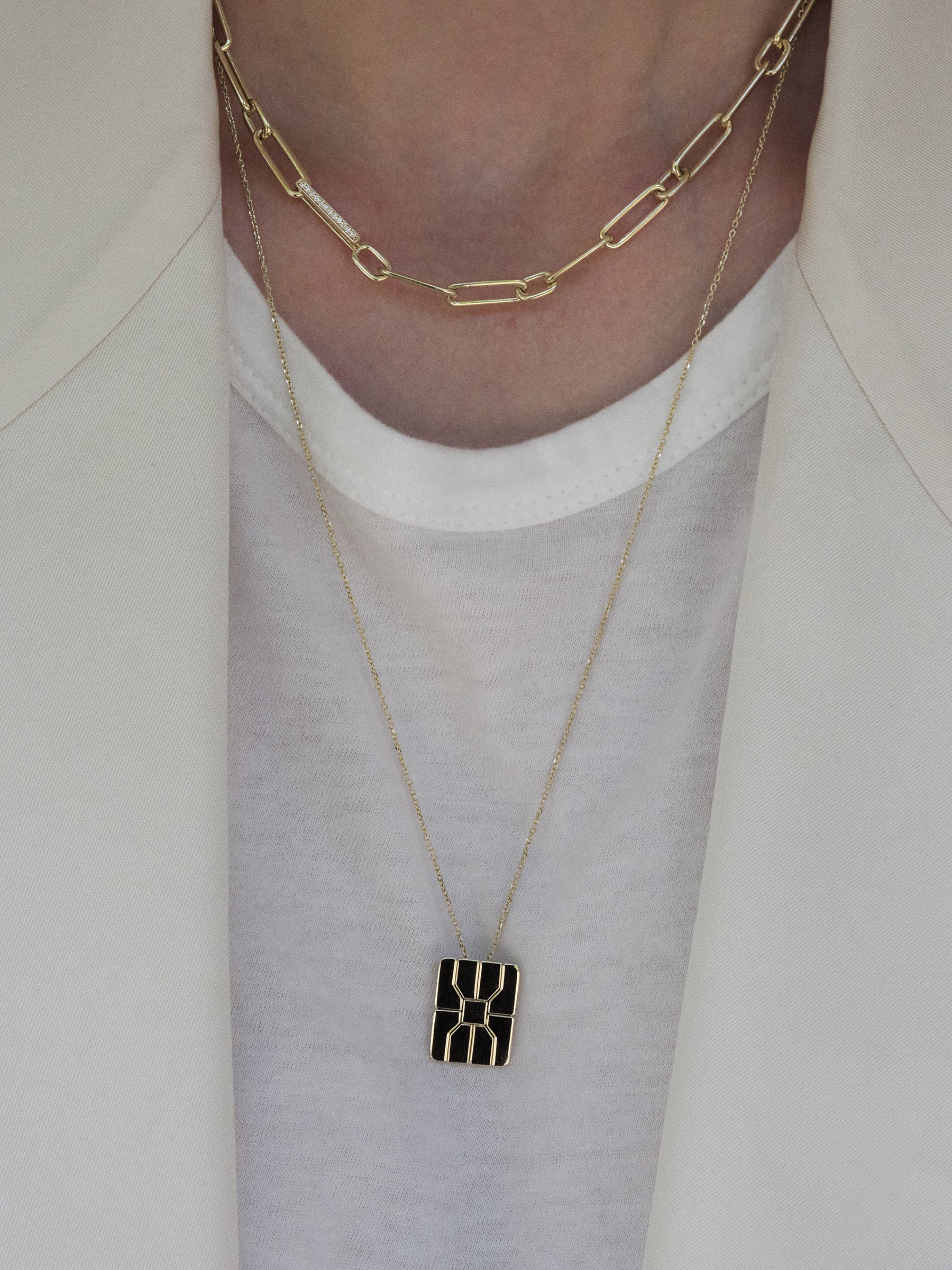 Gold Chip Disc Pendant 0.00