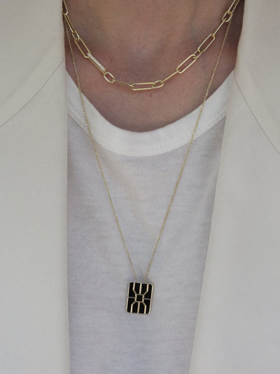 Gold Chip Disc Pendant 0.00