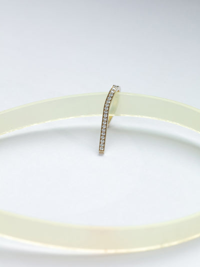 
            Curved Diamond Line Earring 0.18