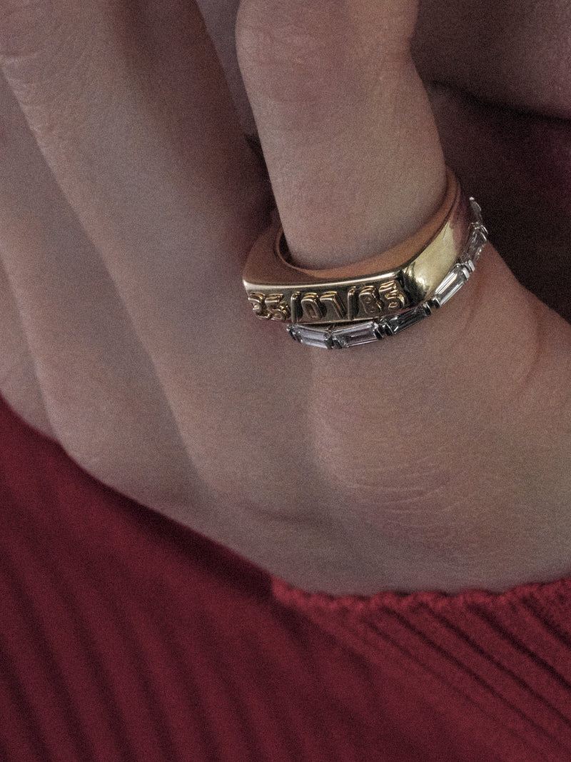 Custom Date Sterling Silver Ring 0.00