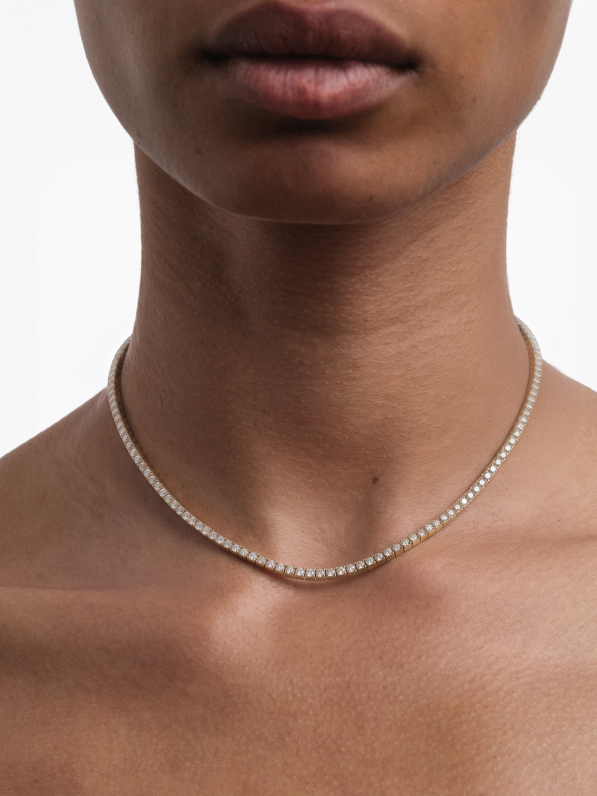 
        Diamond Tennis Necklace 7.25