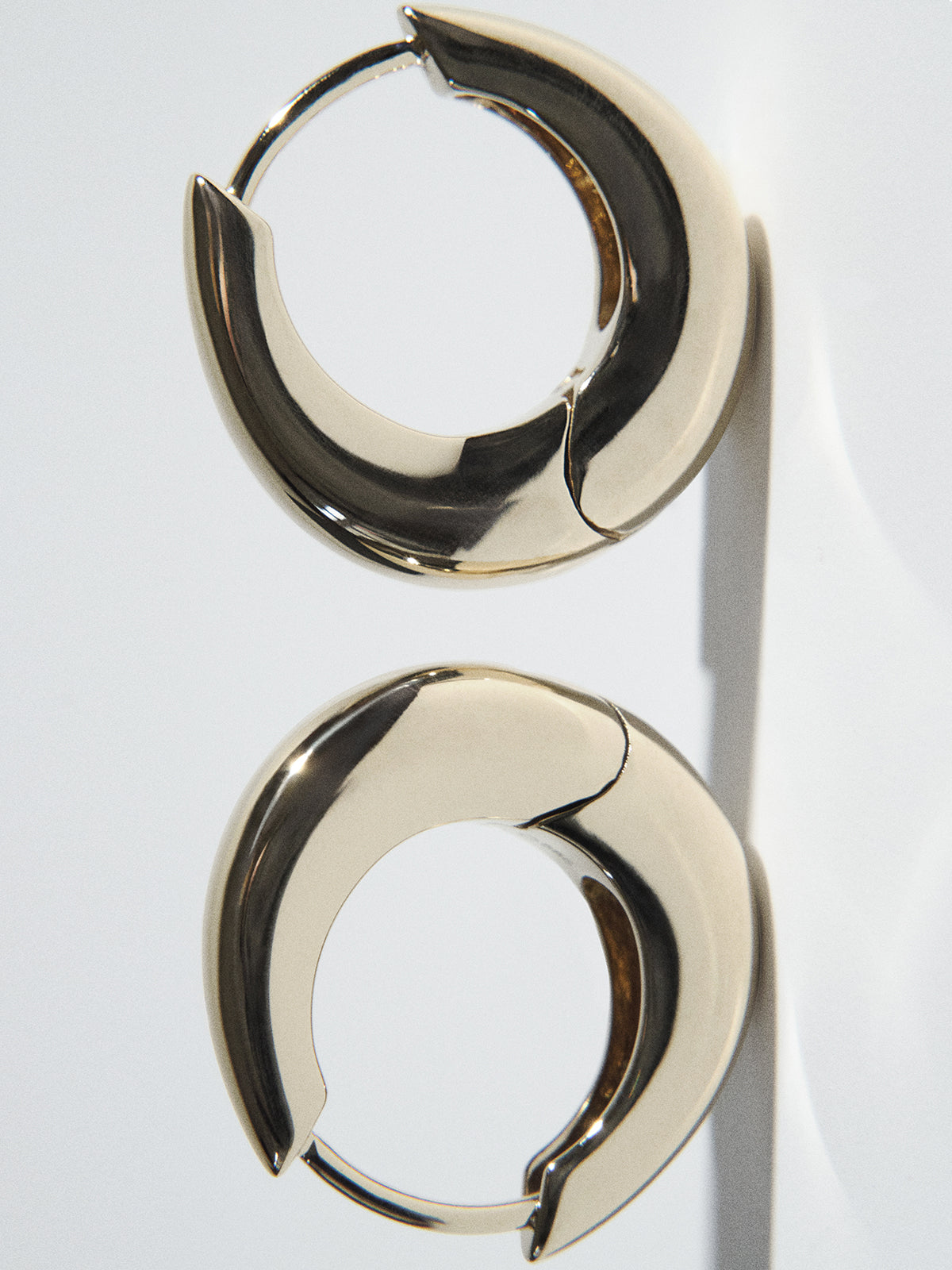 Gold Dome Hoop Earring 17