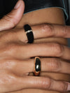 
        Black Enamel Dome Ring 0.11