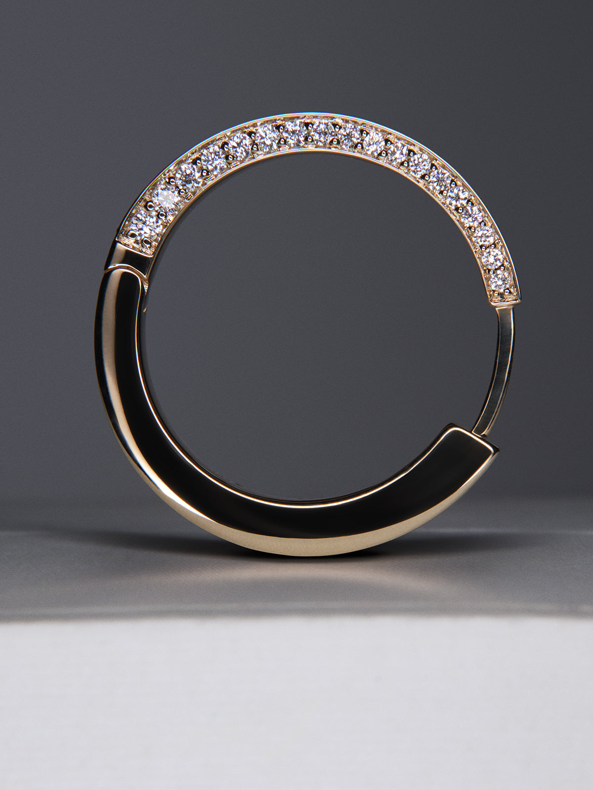 
        Large Triad Diamond Hoop Earring 0.50