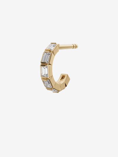 
            Baguette Diamond Hoop Earring 0.55