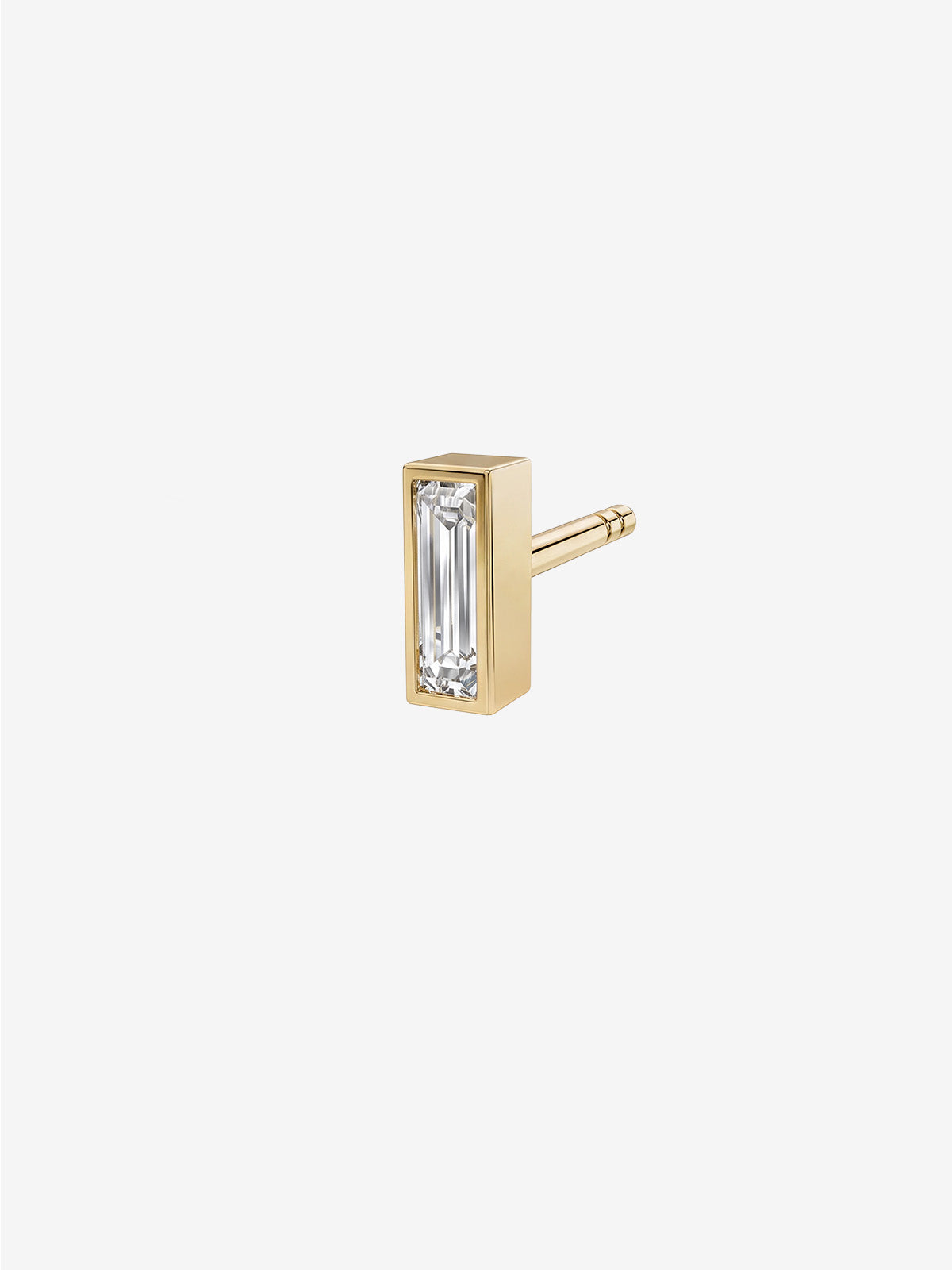 Elongated Baguette Diamond Stud 0.15