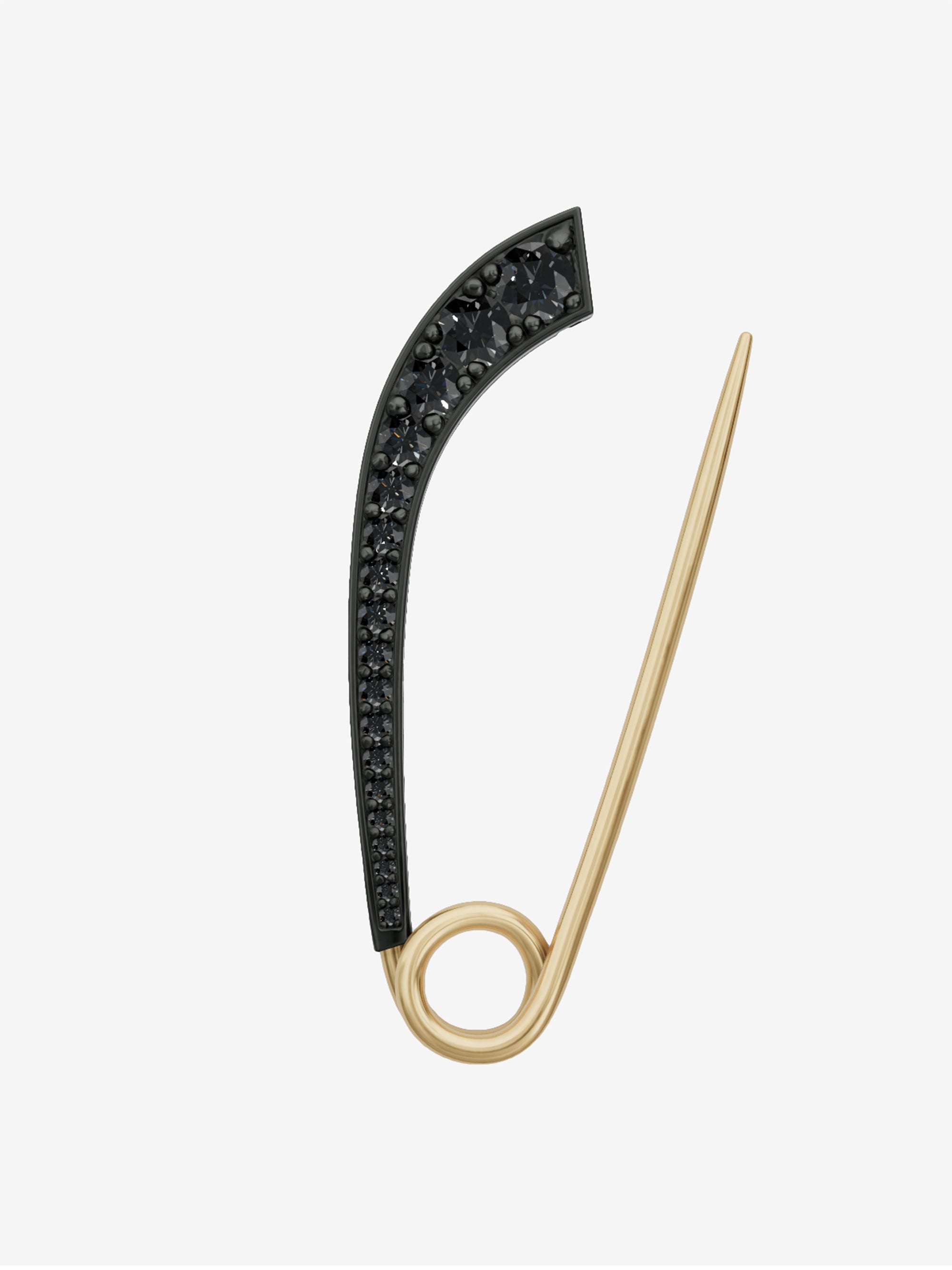 
        Angular Black Diamond Safety Pin 0.75