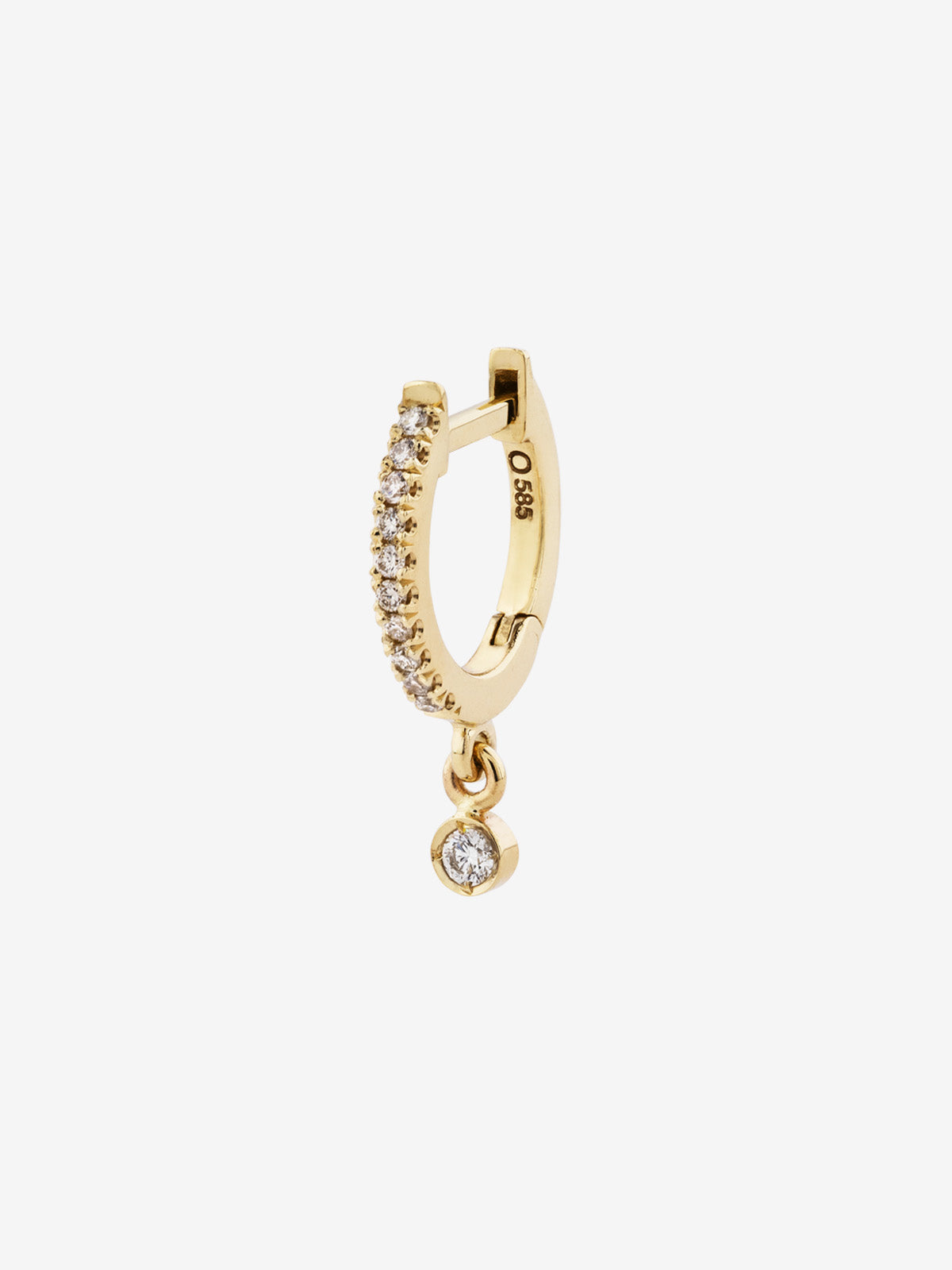 Diamond Drop Huggie 0.08