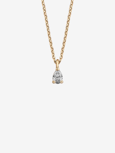
            Pear Diamond Drop Necklace 0.10